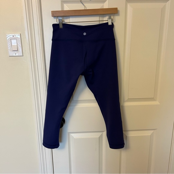 Lululemon work out pants. Reversible. Blue on one side, purple on the other. - Picture 3 of 7